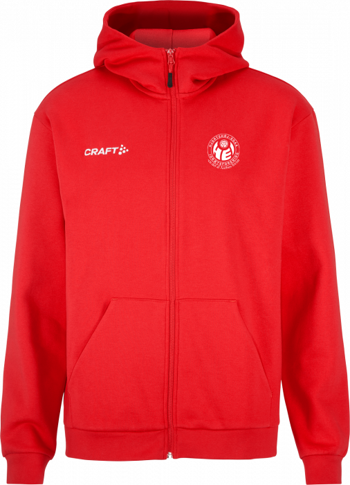 Craft - Hei Coach Hoodie W. Zip Men - Vermelho